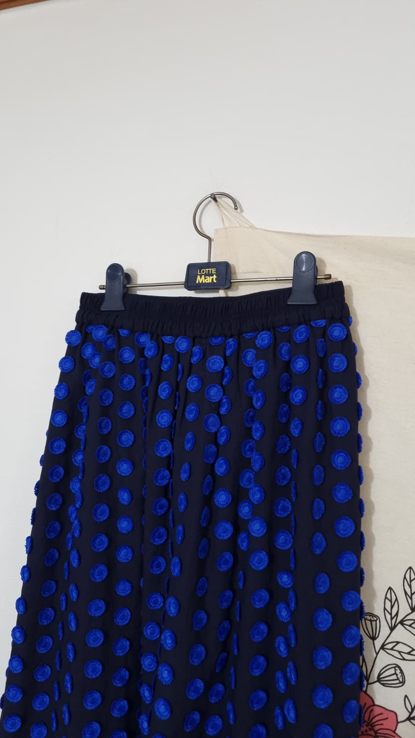 j.crew 네이비 색상 도트 미디스커트 상품이미지4