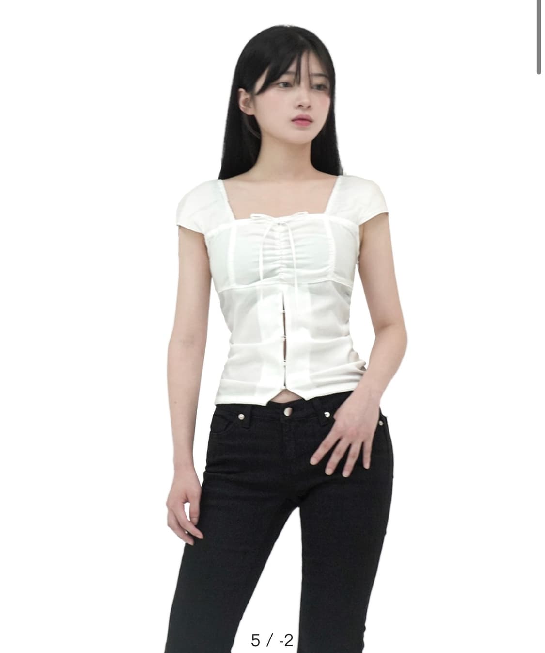 Forusring YOUR SHIRRING BLOUSE [WHITE] 상품이미지1