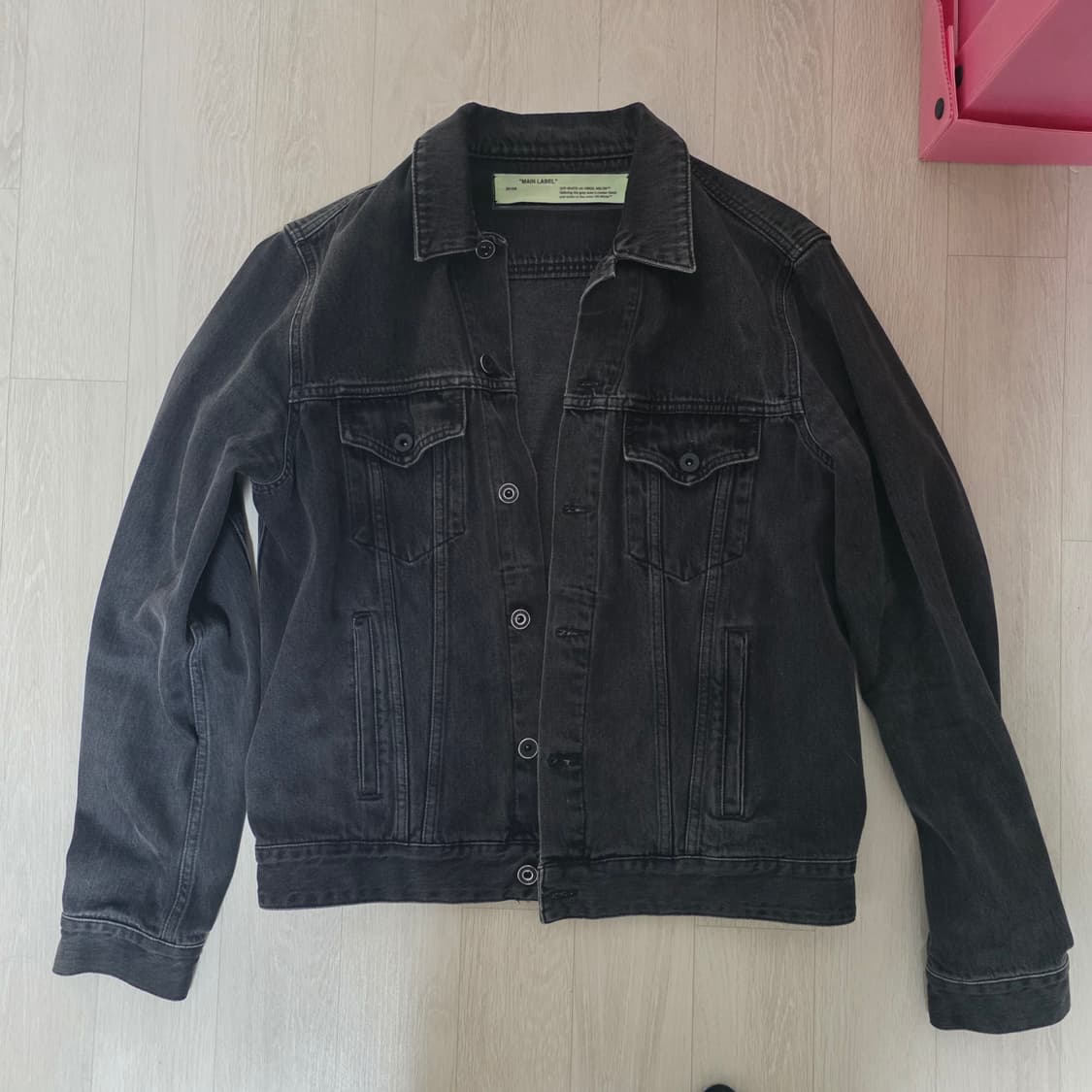 오프화이트 17SS 에로우 흑청 데님자켓 상품이미지2