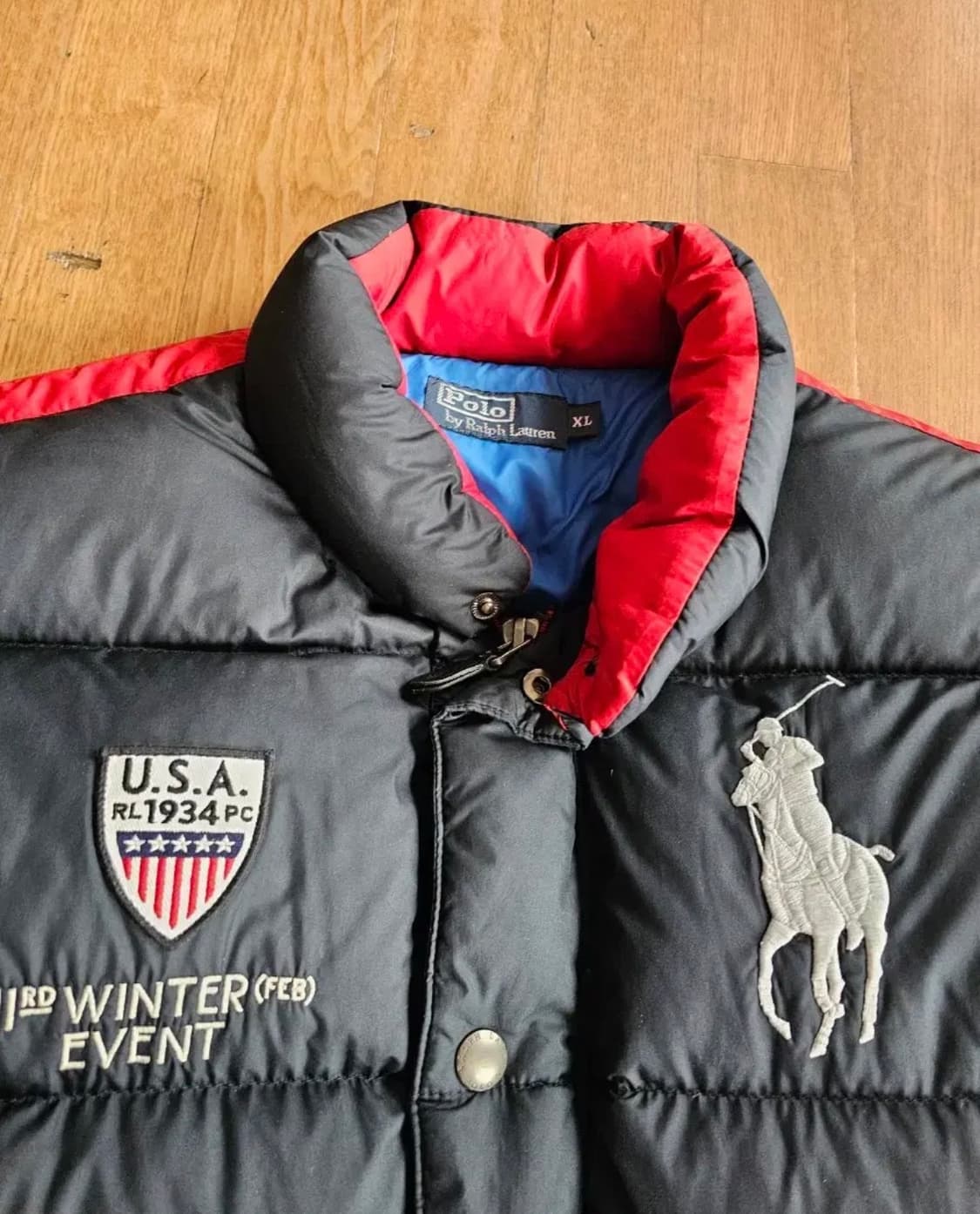 정품 폴로랄프로렌 빅포니 1934 올림픽 패딩 XL 상품이미지2