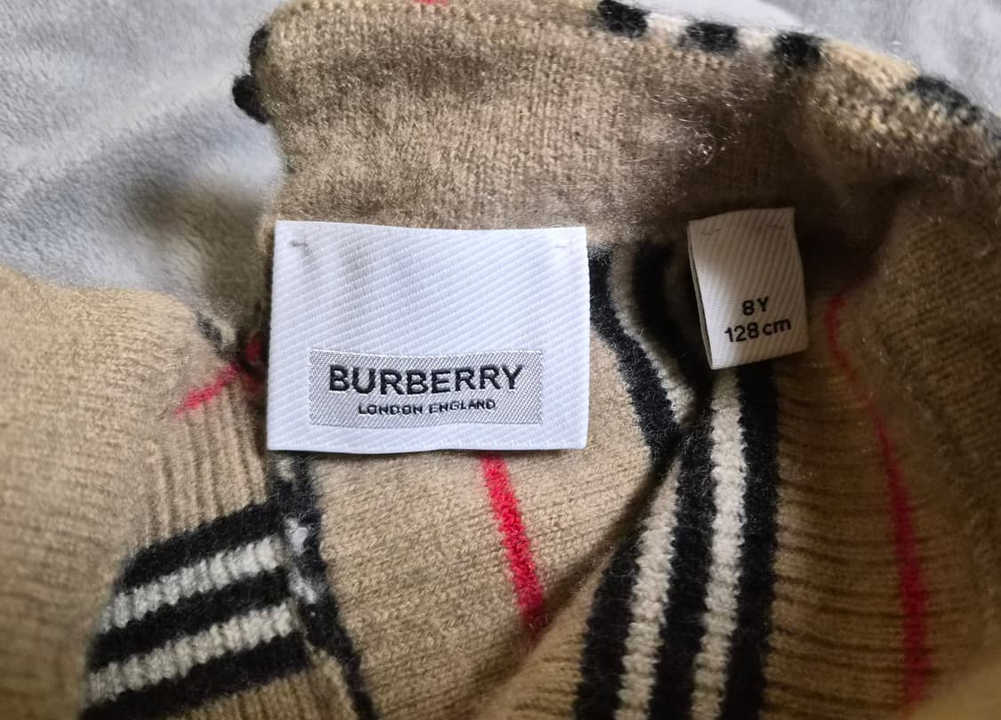 유아용 버버리 패턴 니트 상품이미지3