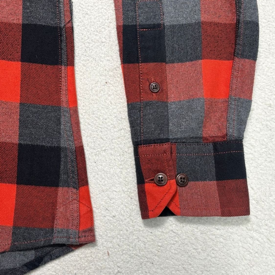 LACOSTE 긴팔 체크셔츠 오렌지 40 상품이미지4