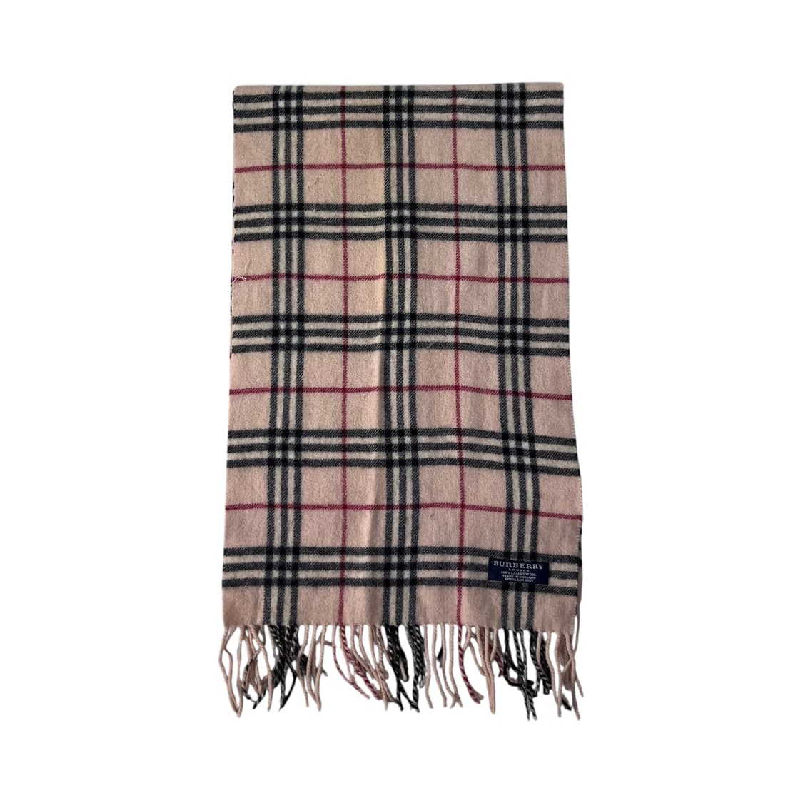 버버리 램스울 핑크 베이지 노바체크 머플러 상품이미지2