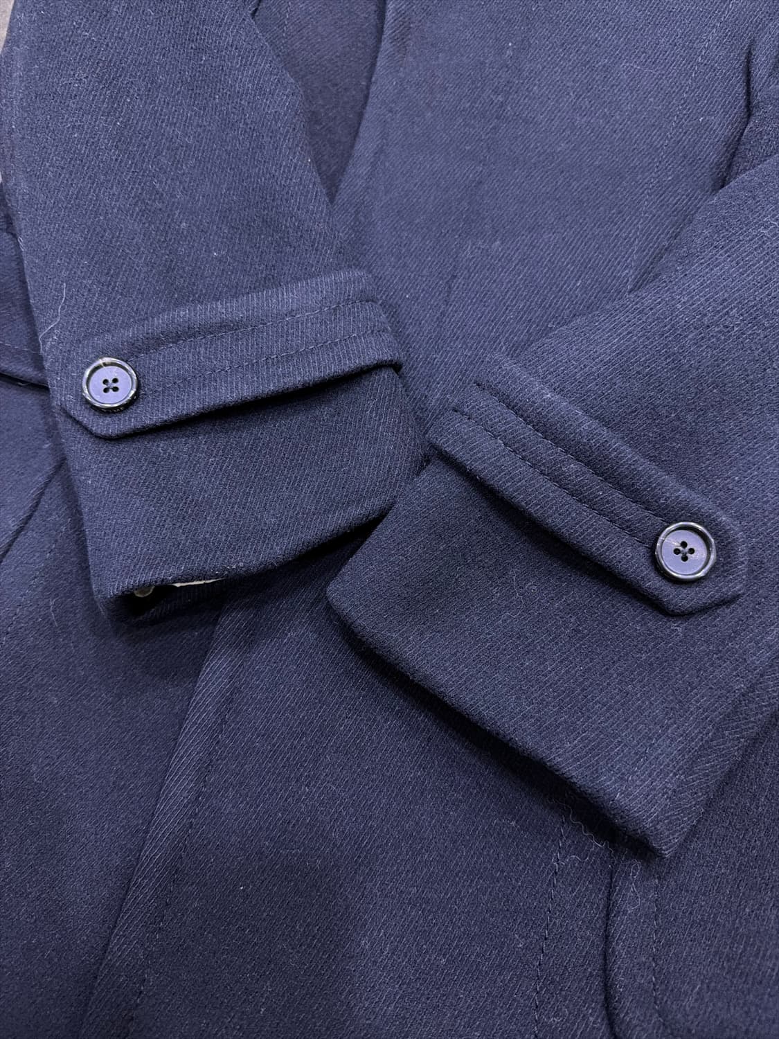 타임옴므 울 캐시미어 블렌드 피코트 블랙 95 상품이미지6