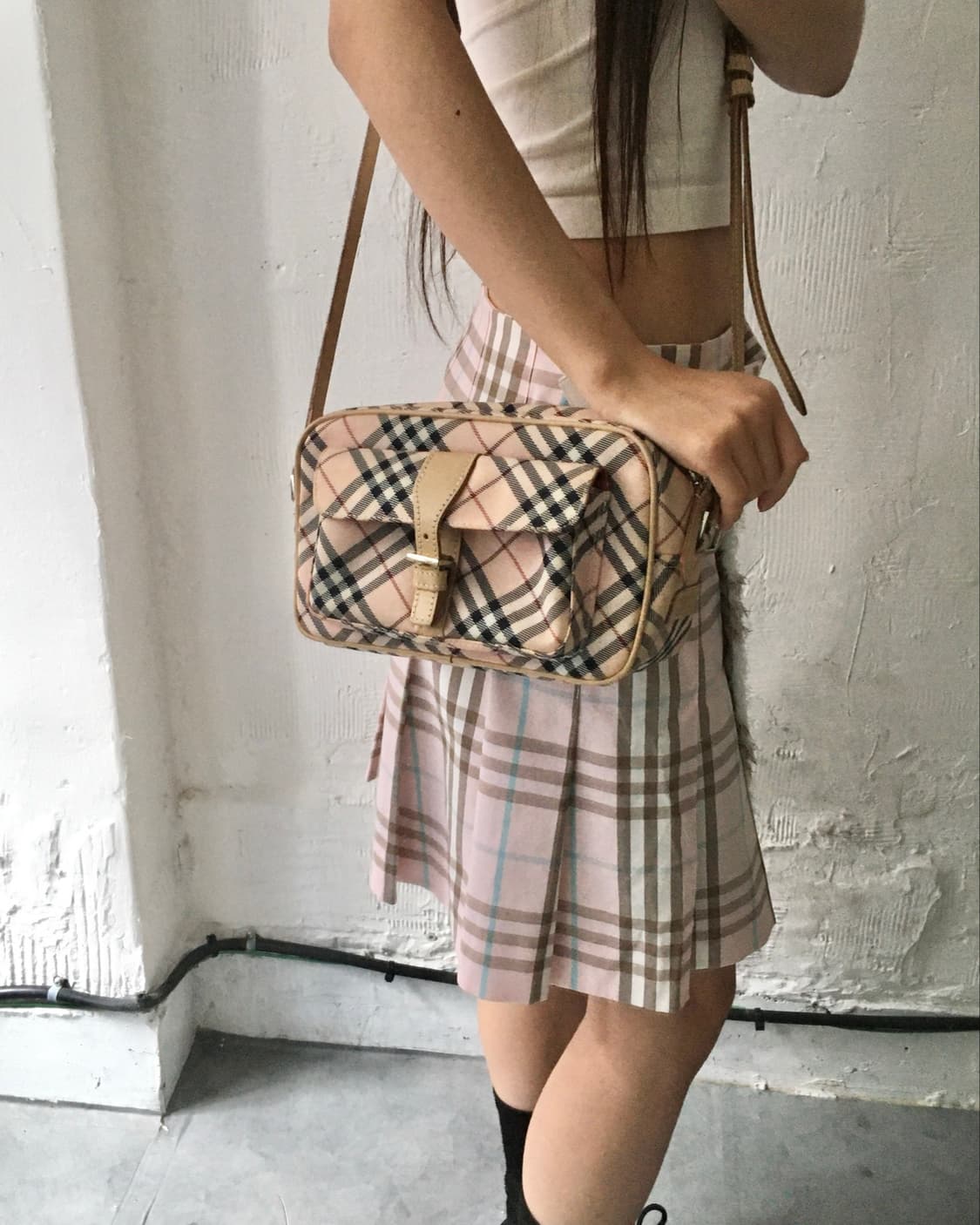 Burberry 버버리 블루라벨 핑크 노바체크 크로스백 상품이미지1