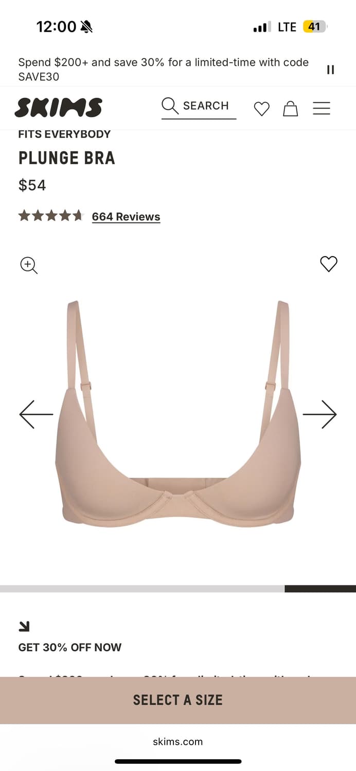 스킴스 PLUNGE BRA MICA / 30 / D (65d) 상품이미지1