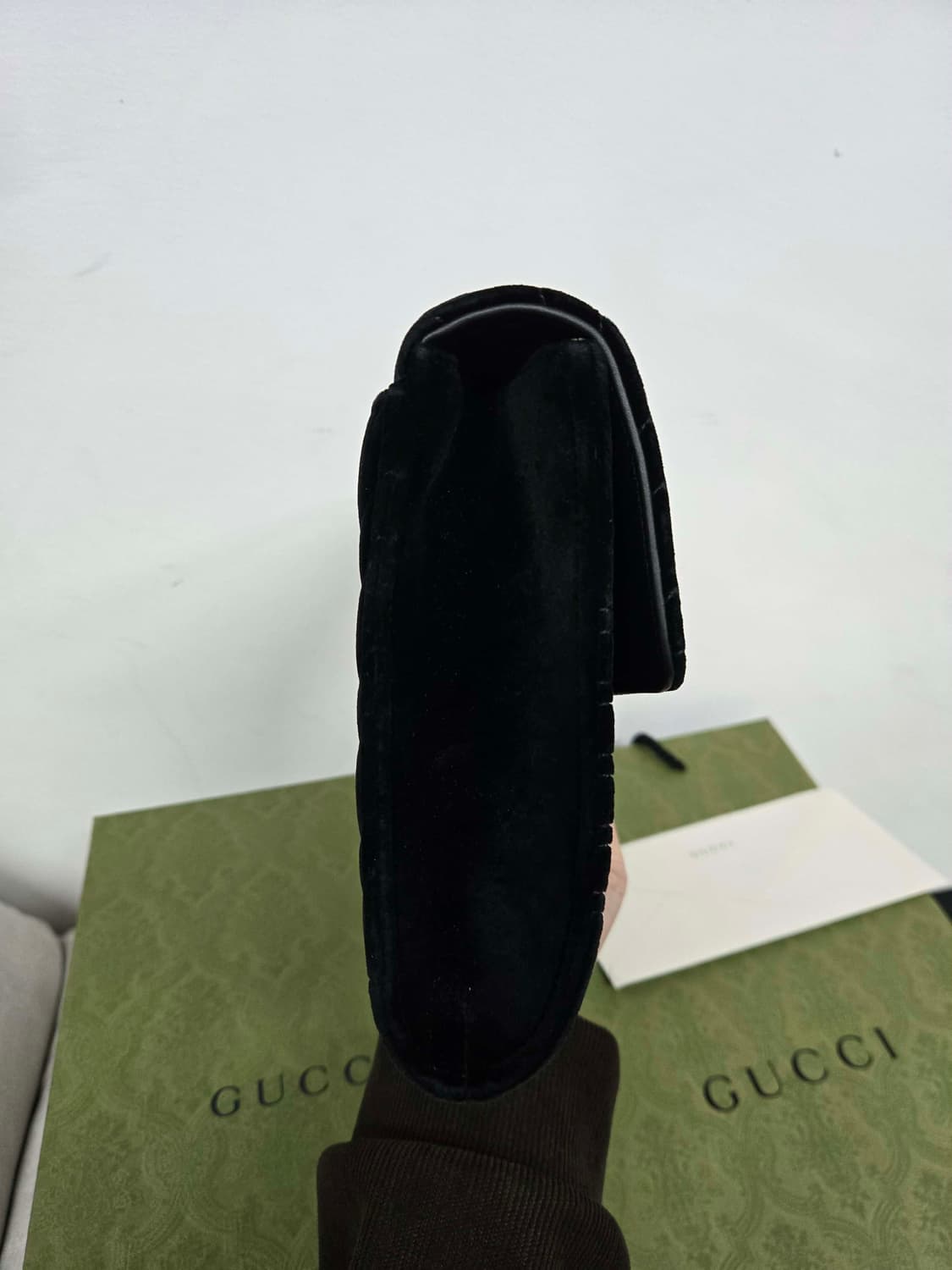 [보증서 정품] 구찌 마몬트 플랩 벨벳 클러치백 상품이미지3