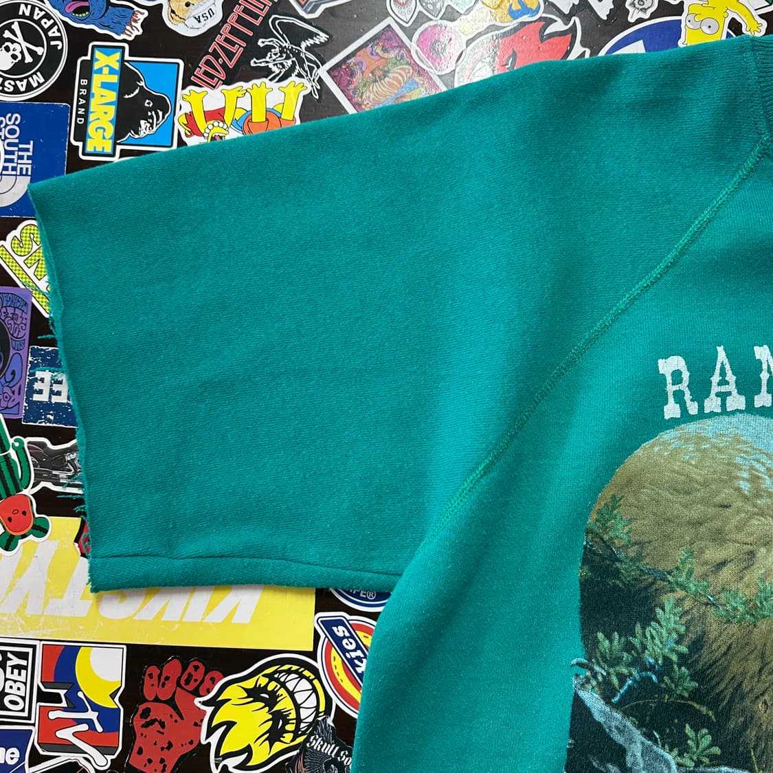 90s 헤인즈 빈티지 반팔 스웻셔츠 L 상품이미지5