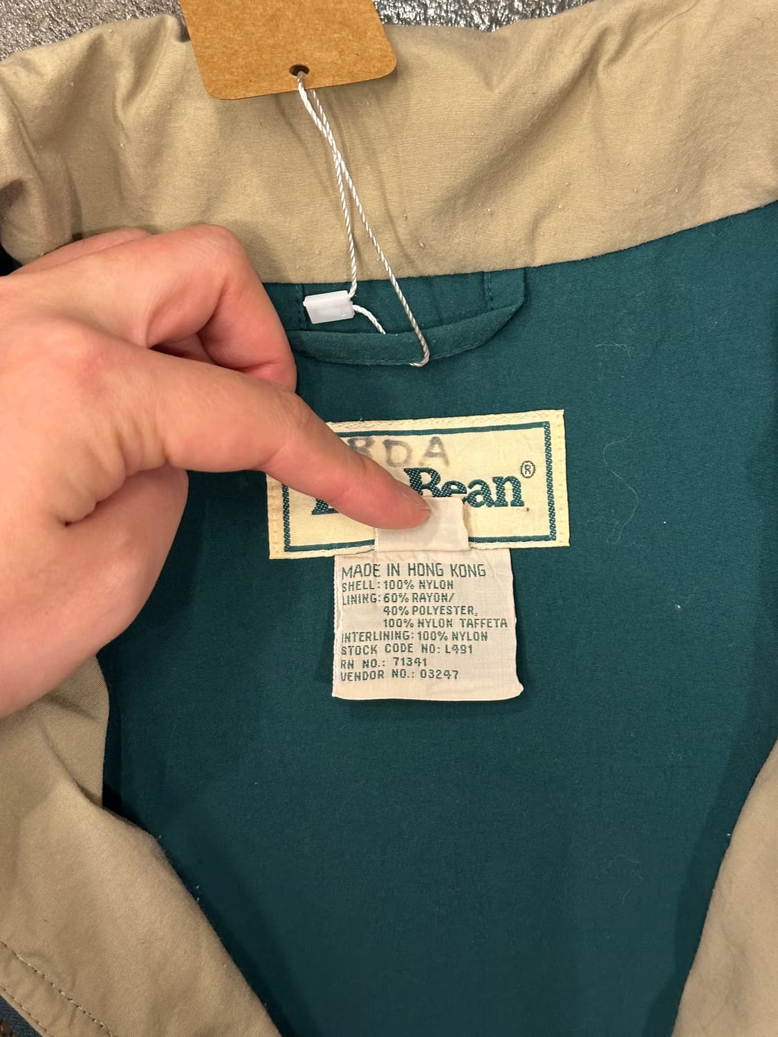 80s LL Bean 엘엘빈 헌팅자켓 L 상품이미지5