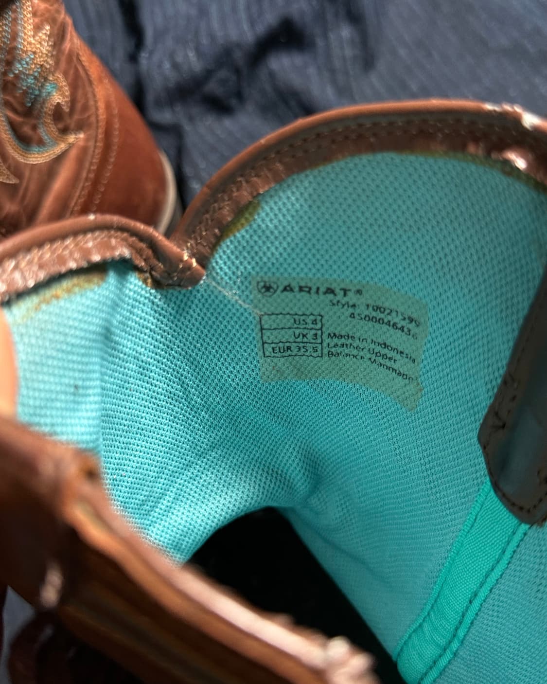 Ariat 프린지 팬시 웨스턴 부츠 US6.5 상품이미지6