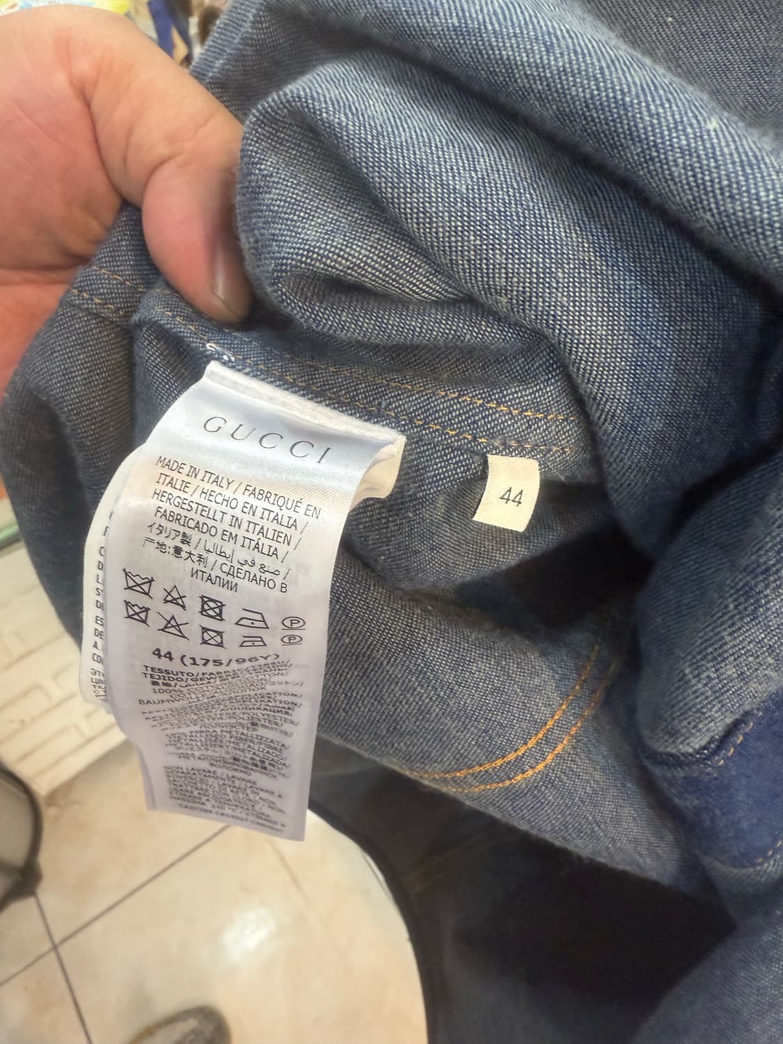 44/66 정품 구찌 데님셔츠 팝니다 상품이미지4