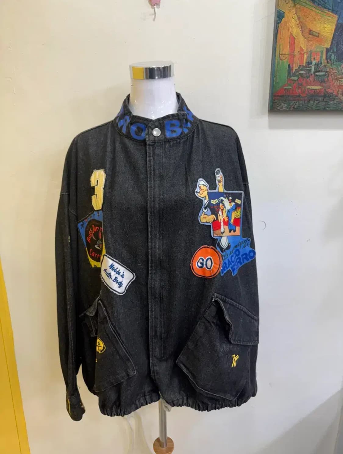 LAZER HEAVEN × 뽀빠이 빈티지 데님 자켓 / 오버핏 유니섹스 상품이미지2