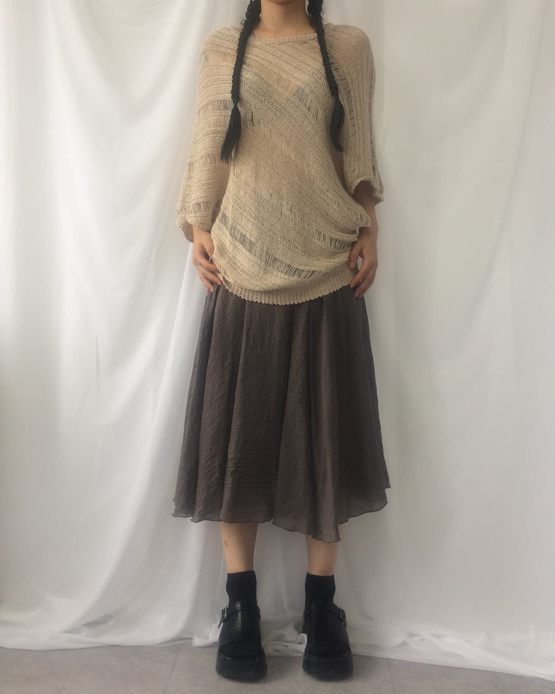Unbalanced net knit 상품이미지7