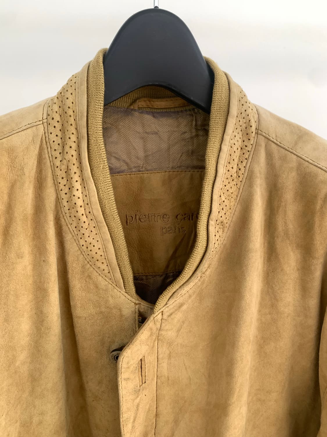 Yellow beige suede jacket 상품이미지2