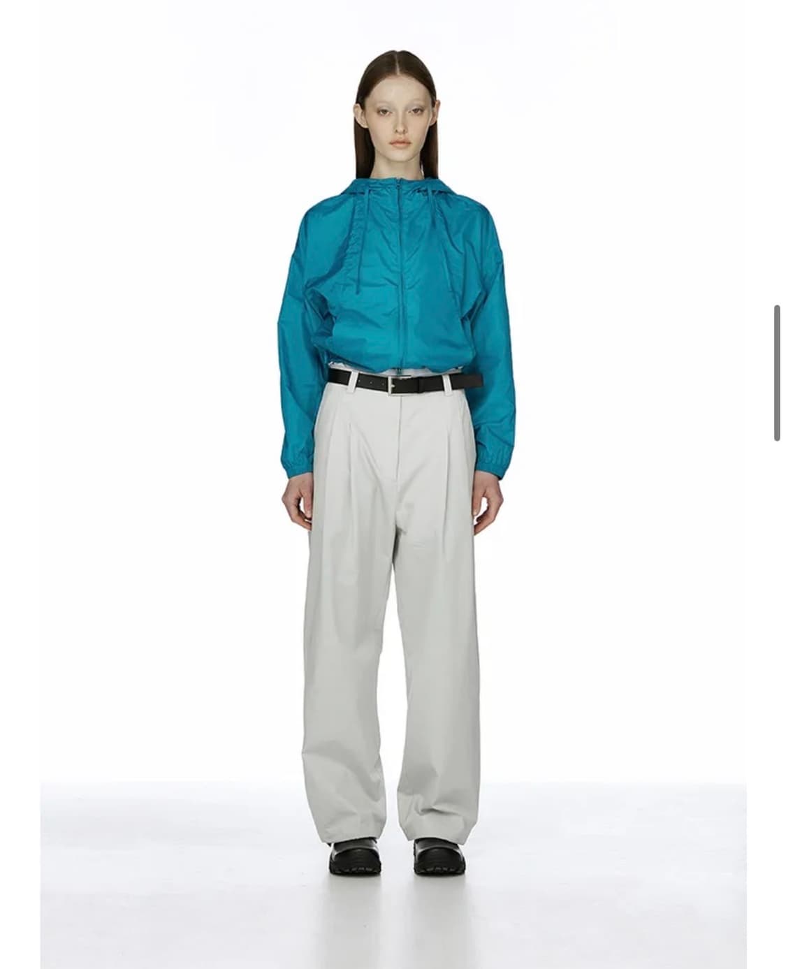 버뮬라 burmular GLOSSY HOODIE ANORAK (BLUE  상품이미지2