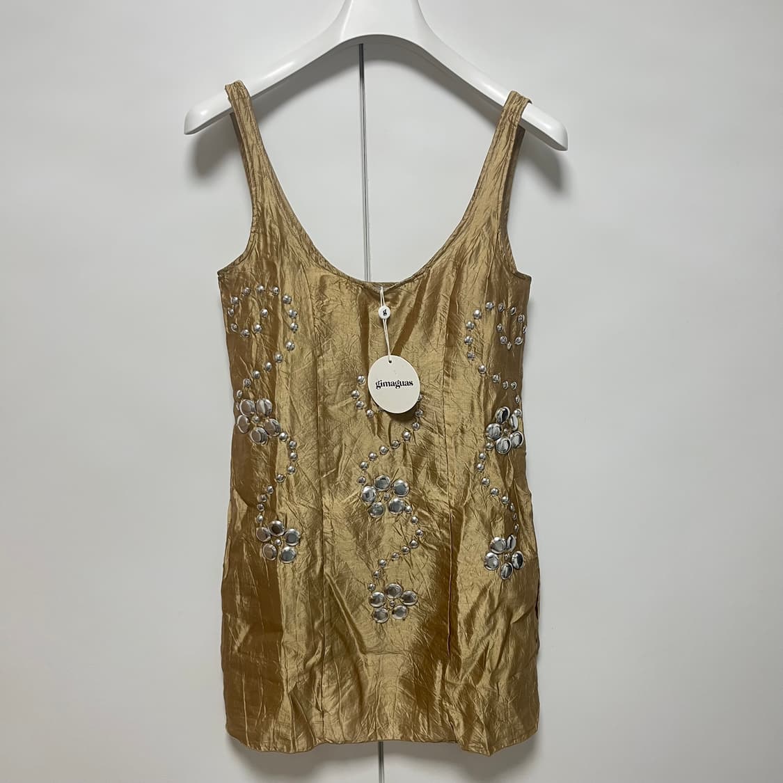 [XS]기마구아스 Claude 스터드 미니 드레스/메탈릭 상품이미지2