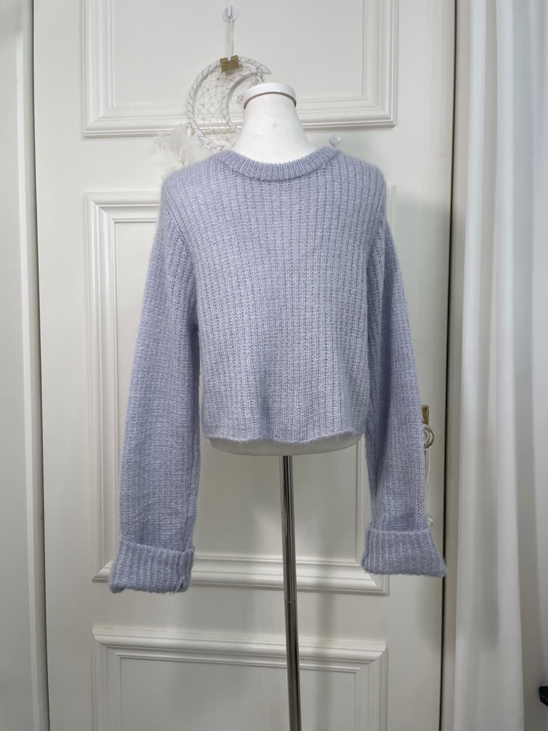 blueberry heart pearl button cardigan 상품이미지3