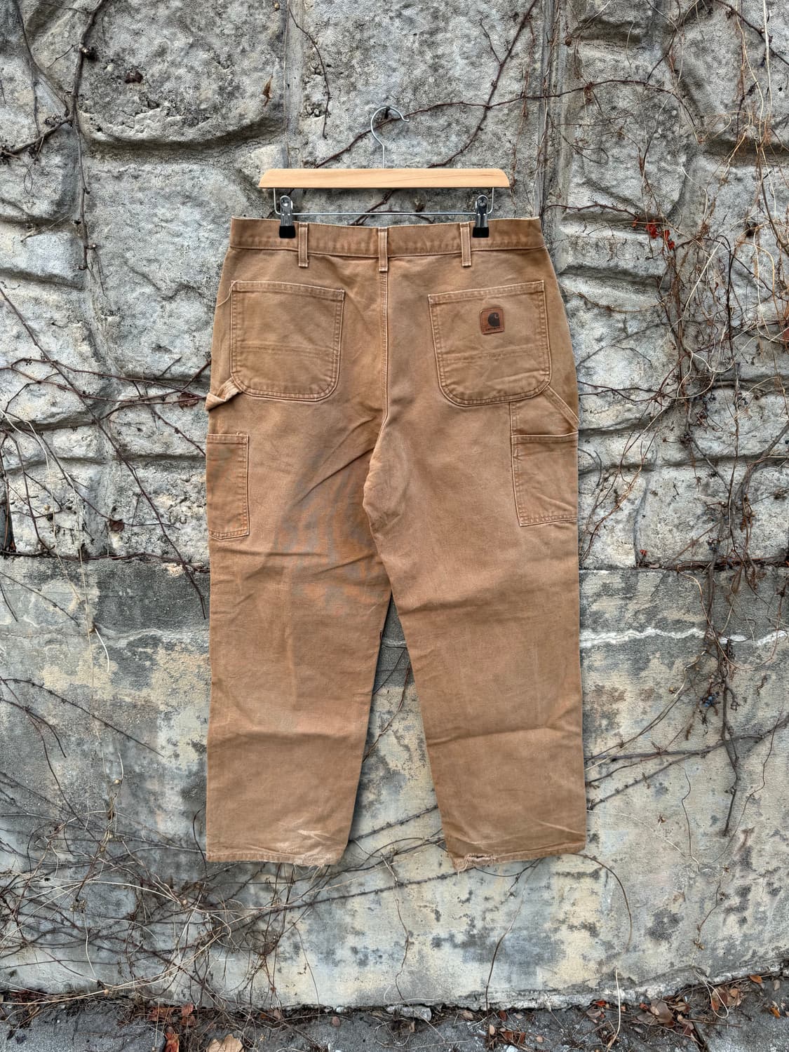 칼하트 빈티지 b11 브라운 덕캔버스 카펜터 싱글니 워크 팬츠 36 상품이미지2