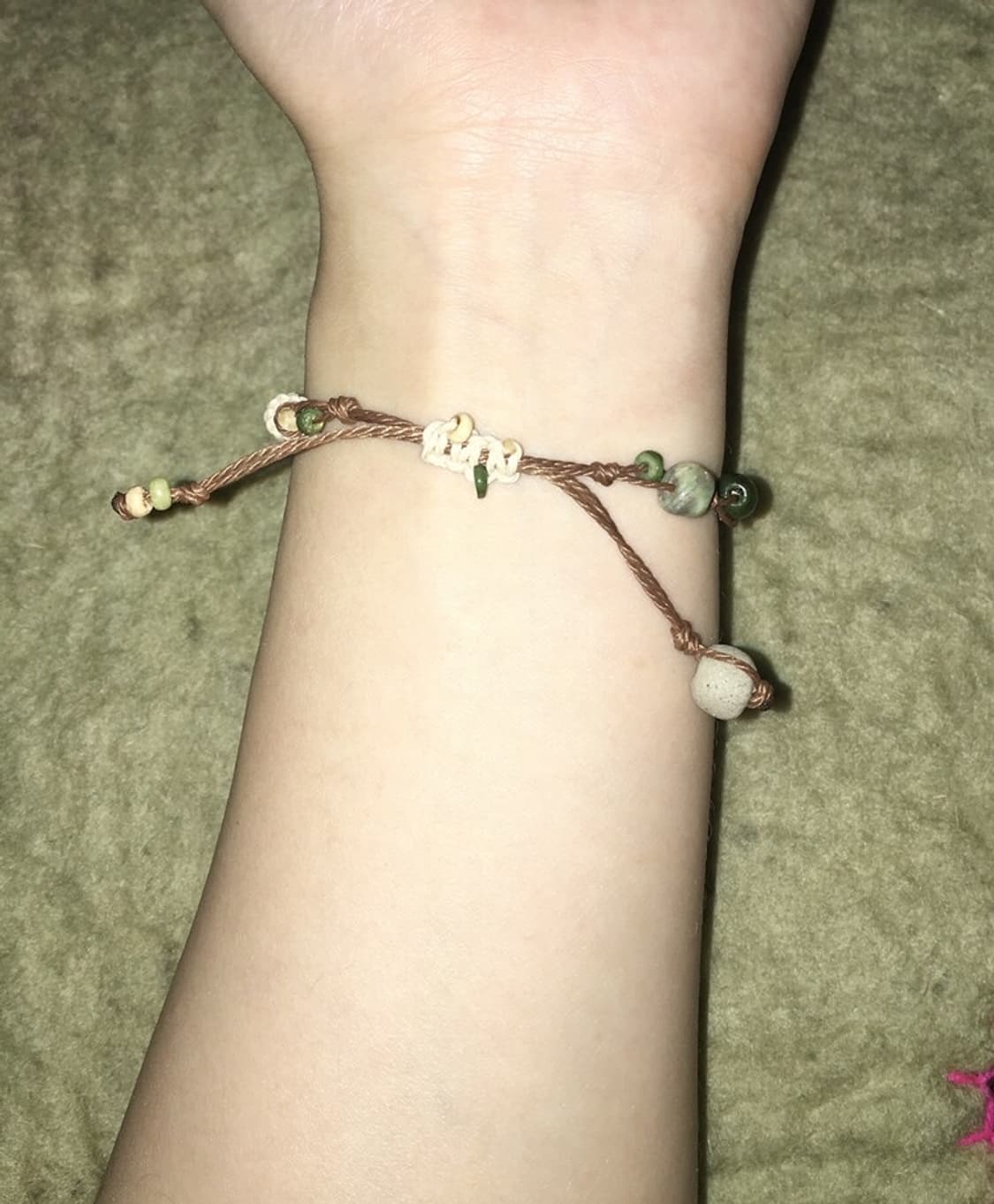 mushroom dot bracelet 🍄( khaki ) 상품이미지8