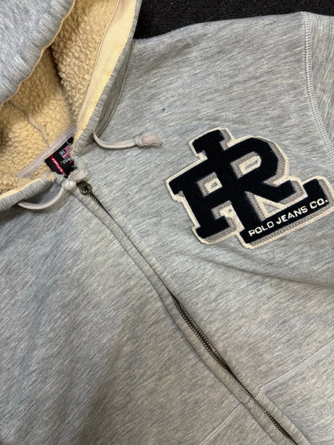 폴로 양털 기모 안감 후드 집업 자켓 상품이미지2