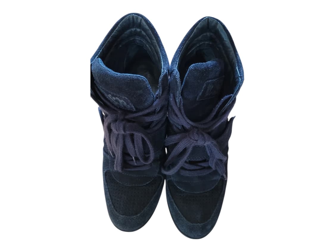 실제 색감 2번 째))Ash 보위 웨지힐 스니커즈 남색  37 상품이미지2