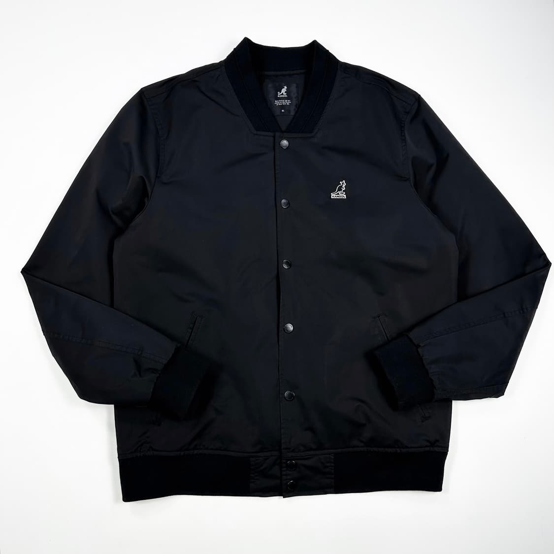 캉골 패치 로고 블랙 봄버 블루종 자켓 (실측 L) 상품이미지2