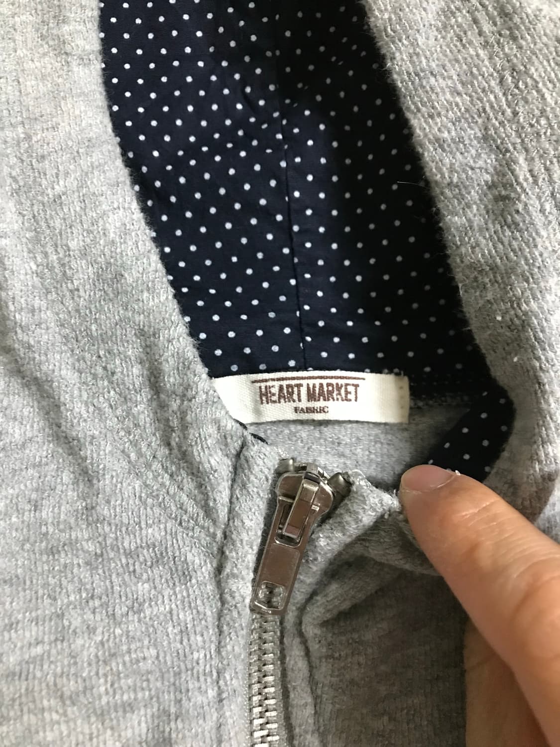 빈티지 땡땡이 후드집업 상품이미지4