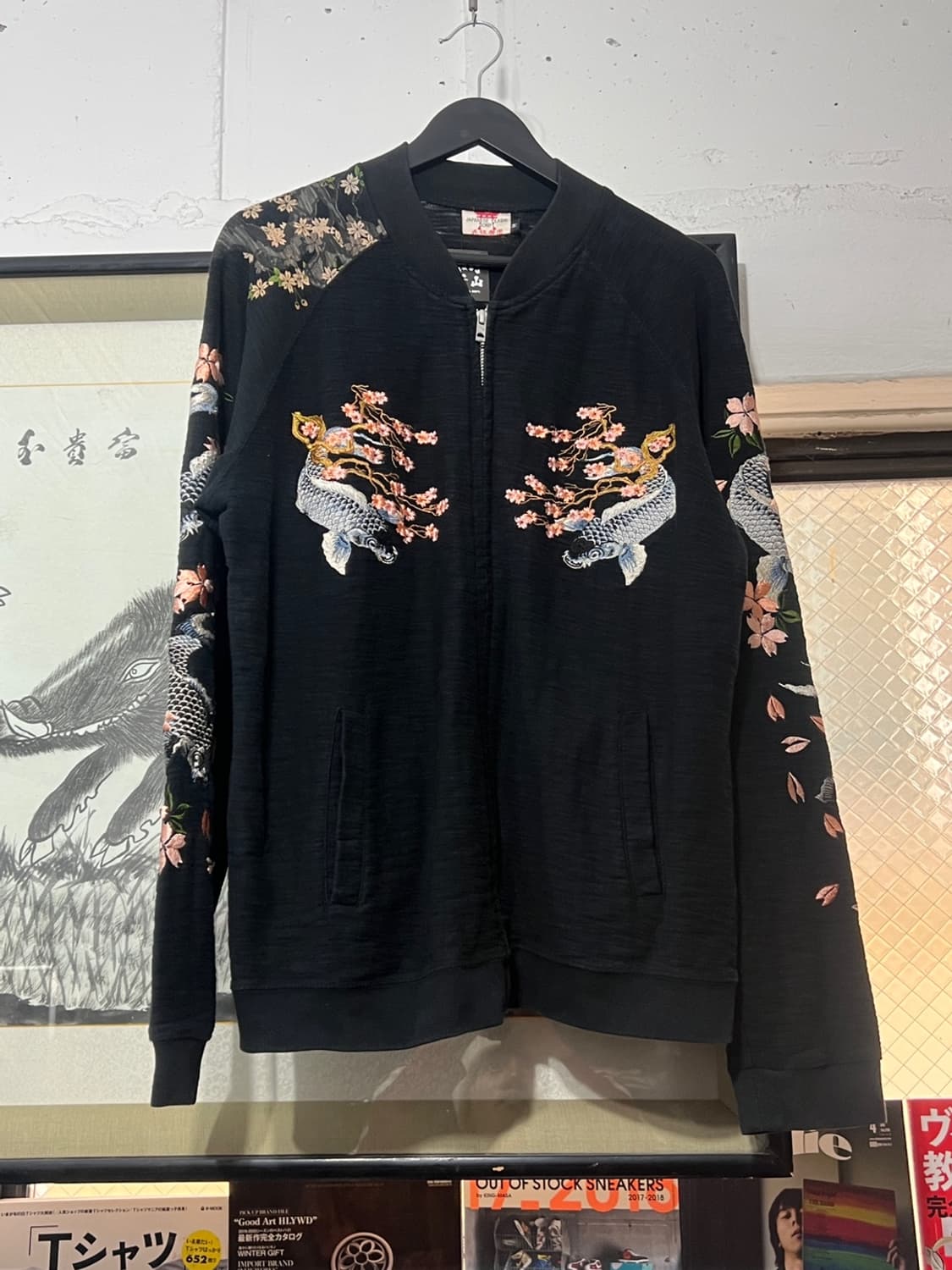 Script 花旅楽団 Oriental Koi x Sakura Zipup  상품이미지2