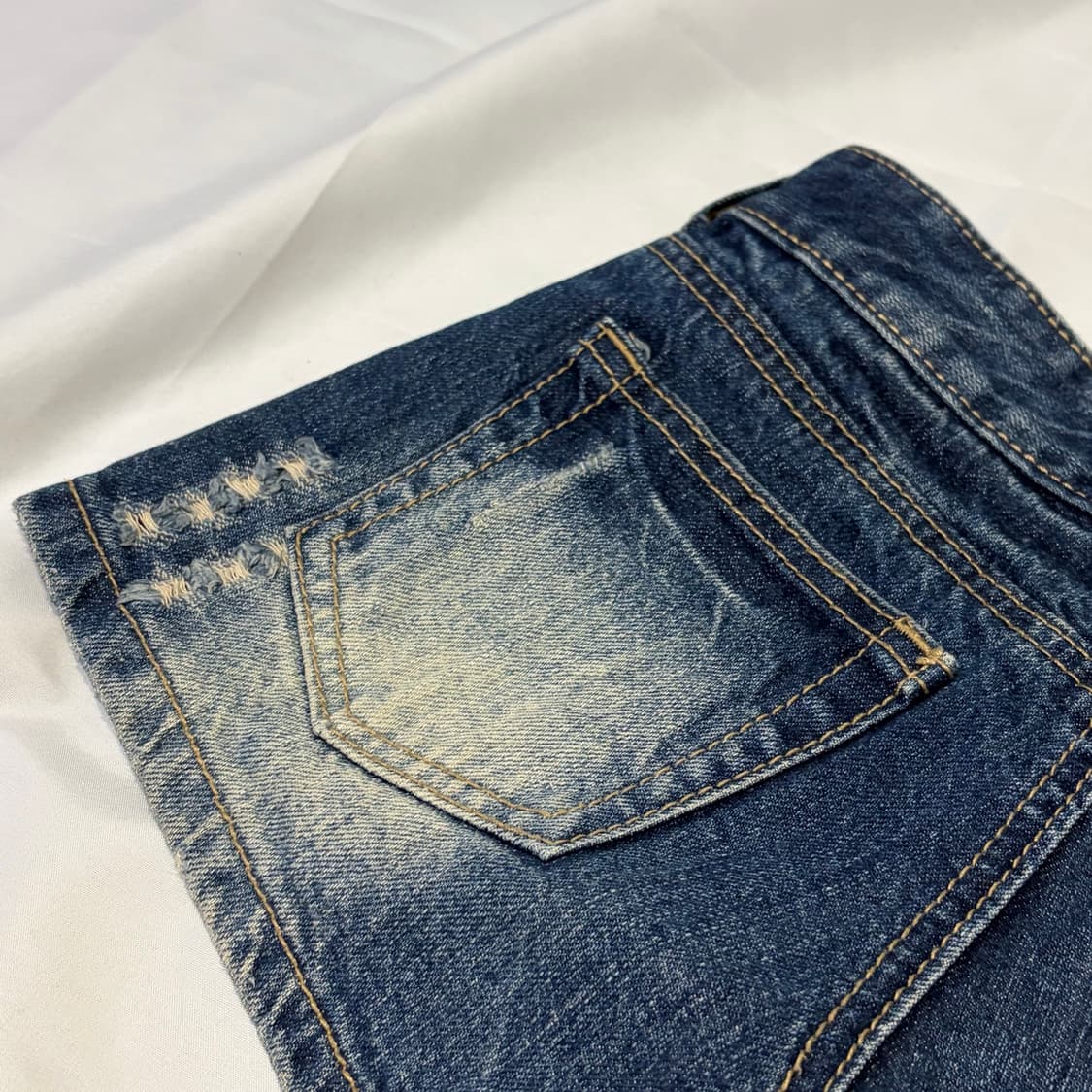 일본 빈티지 데미지 로우라이즈 데님 숏팬츠 상품이미지7