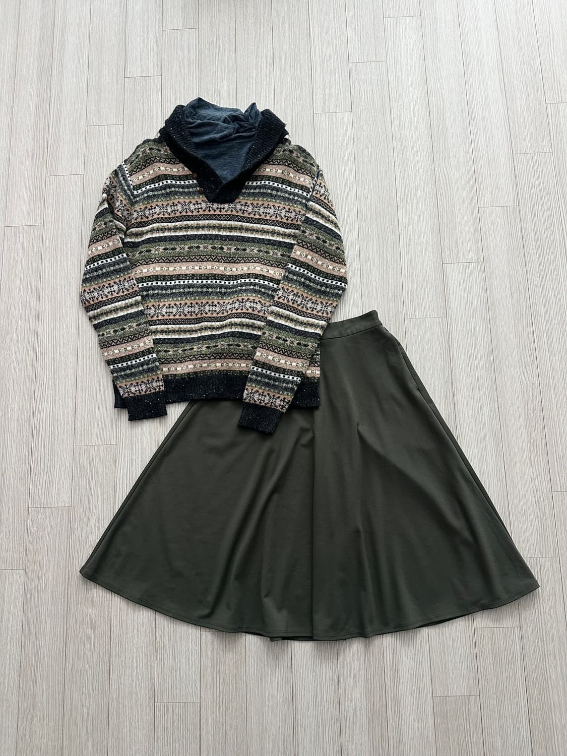 jpn 하구미 웨스턴 괴짜 키치 핀터깔 레이어드 코디세트 상품이미지1