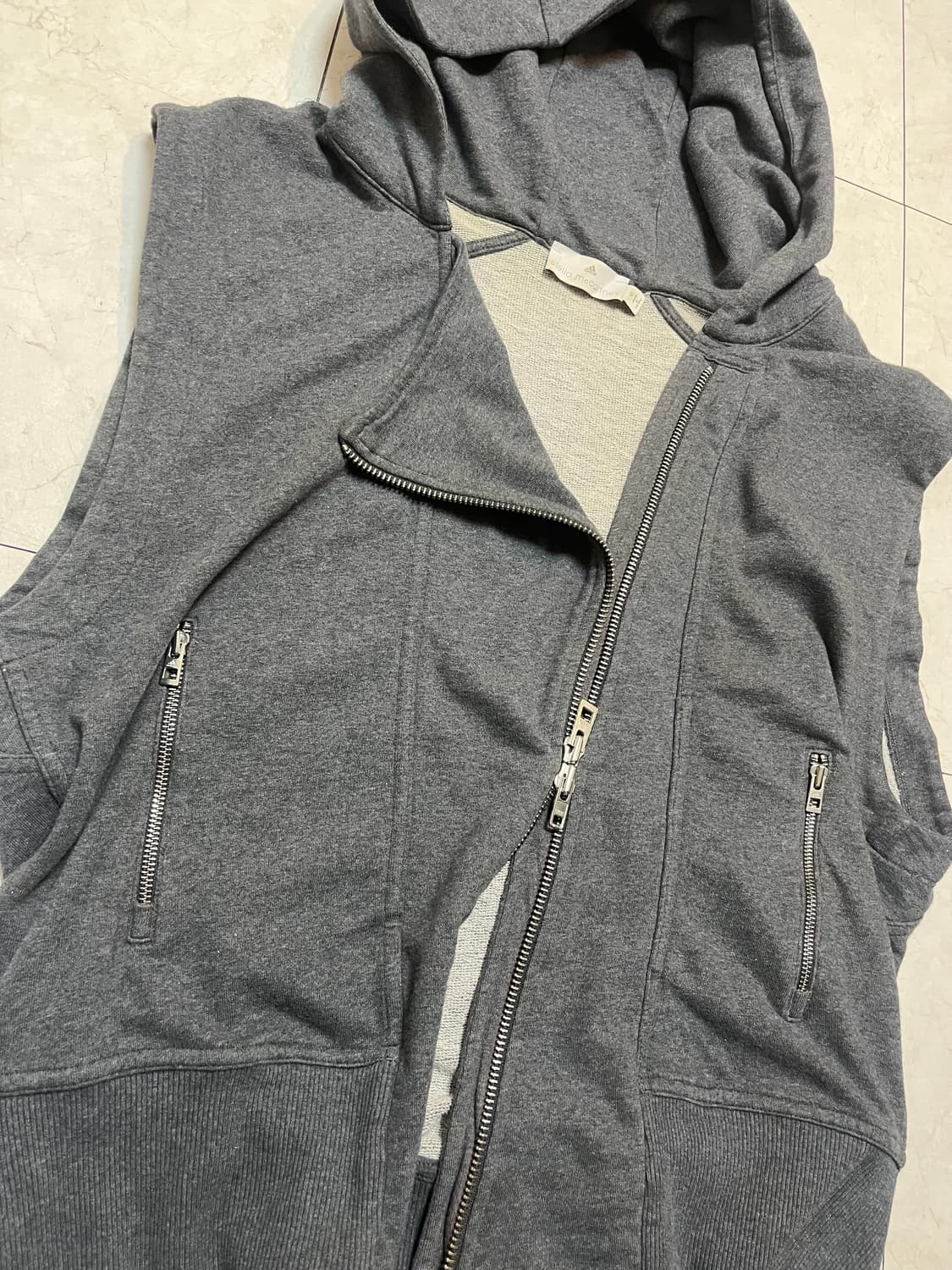 아디다스 x 스텔라 매카트니 후드 베스트 집업 xl 상품이미지5