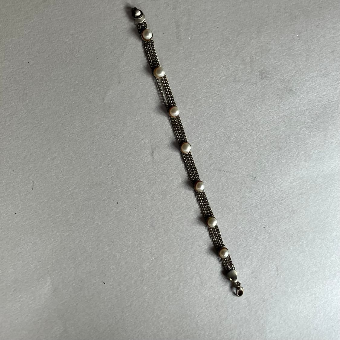 트리플사슬 진주 팔찌 상품이미지3