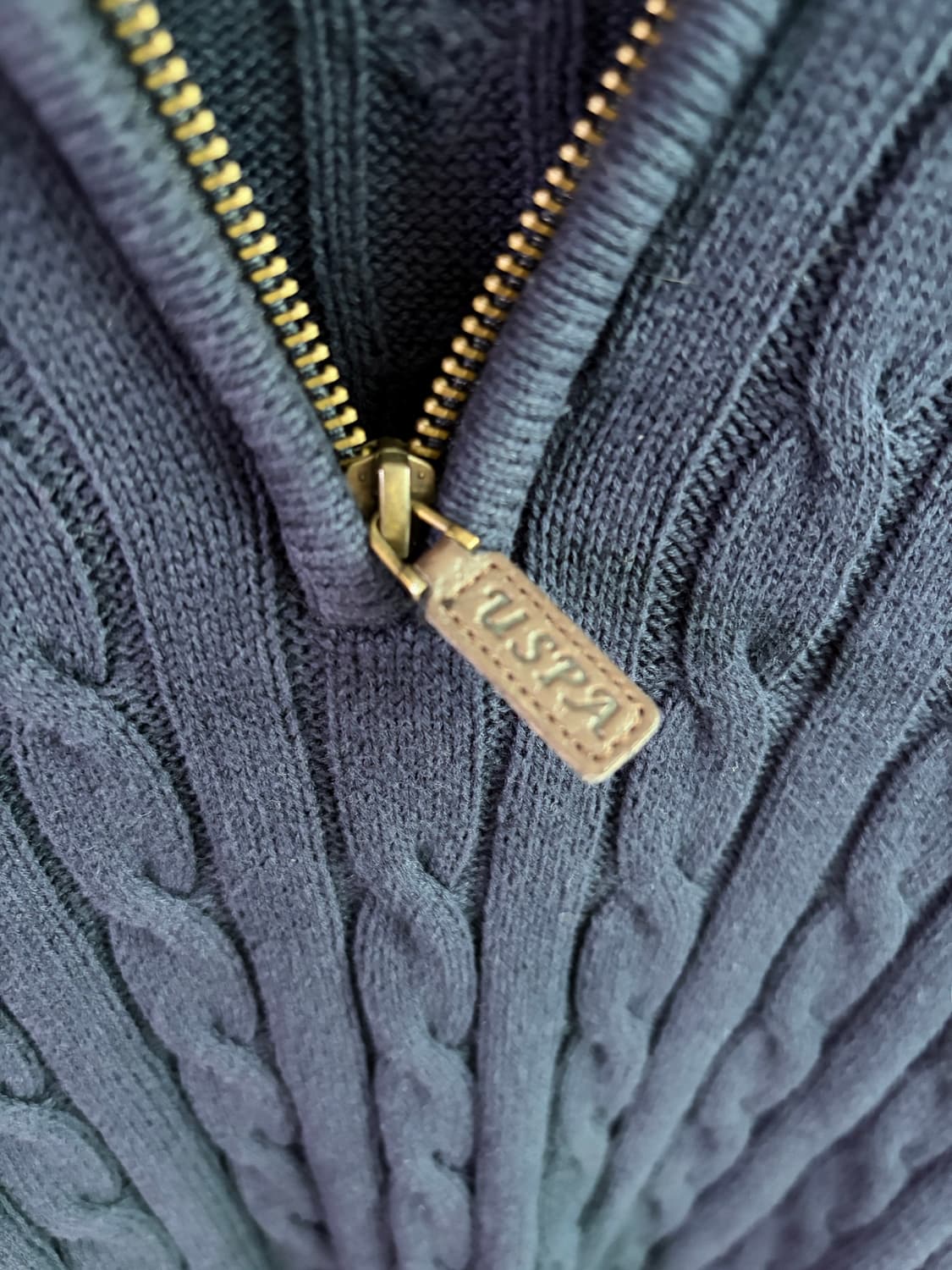 US 폴로 assn 꽈배기 반집업 니트 상품이미지5