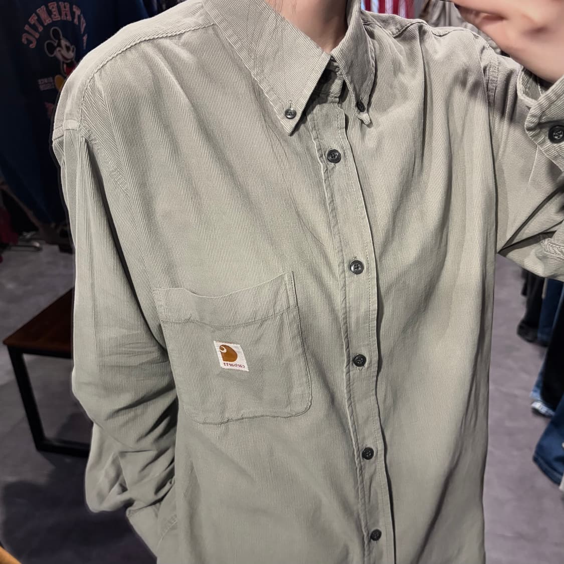 [IM] Carhartt 칼하트 코듀로이 셔츠 웜그레이 상품이미지4