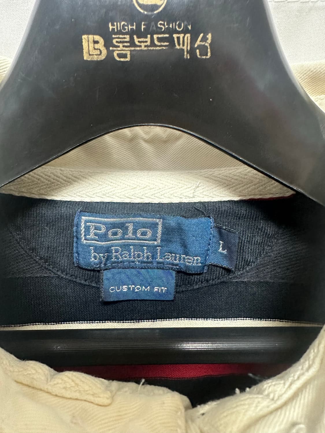 no.116 폴로 랄프로렌 스트라이프럭비티 L 상태굿 상품이미지3