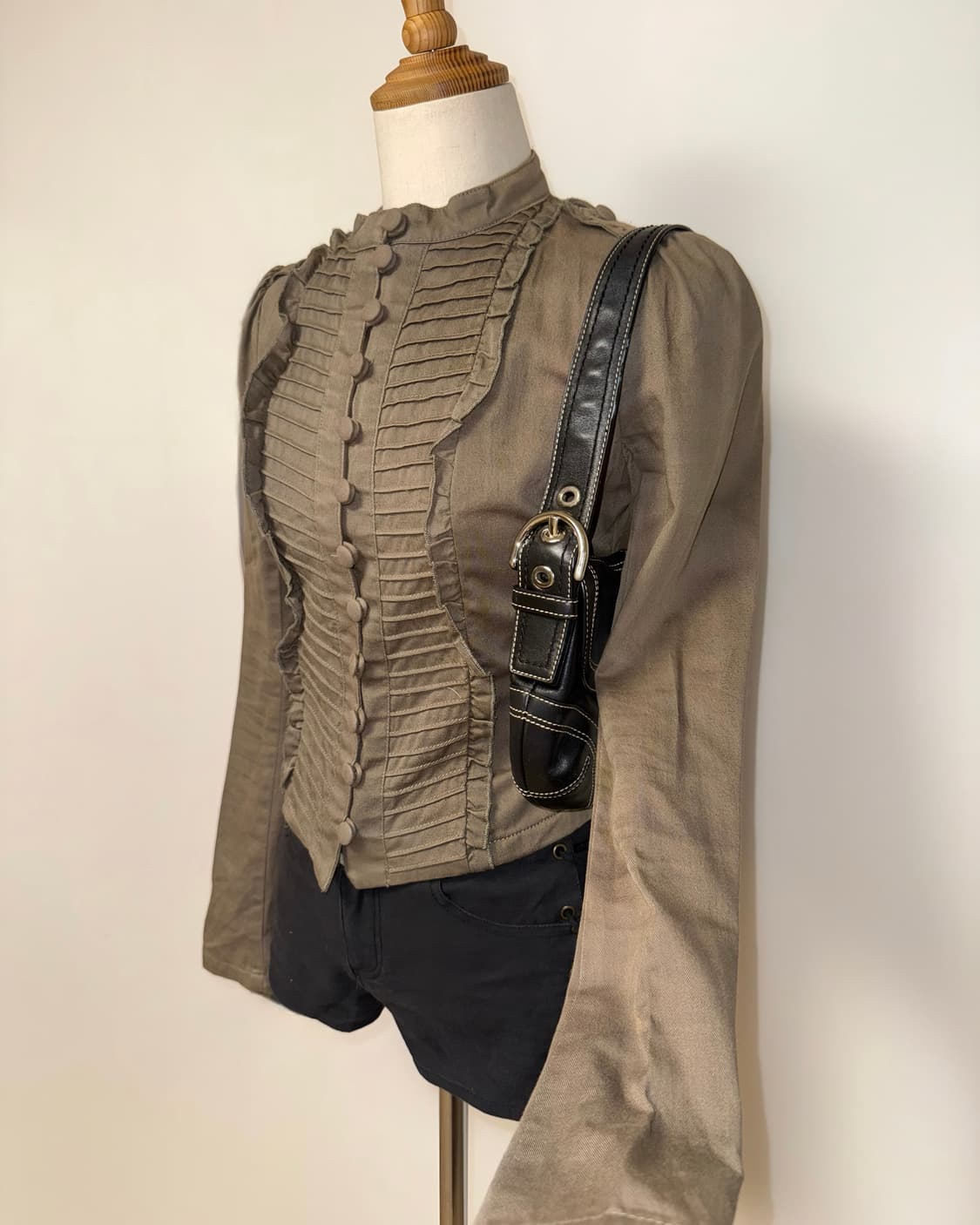 슬라이 프릴 카키 와투케 자켓 상품이미지4