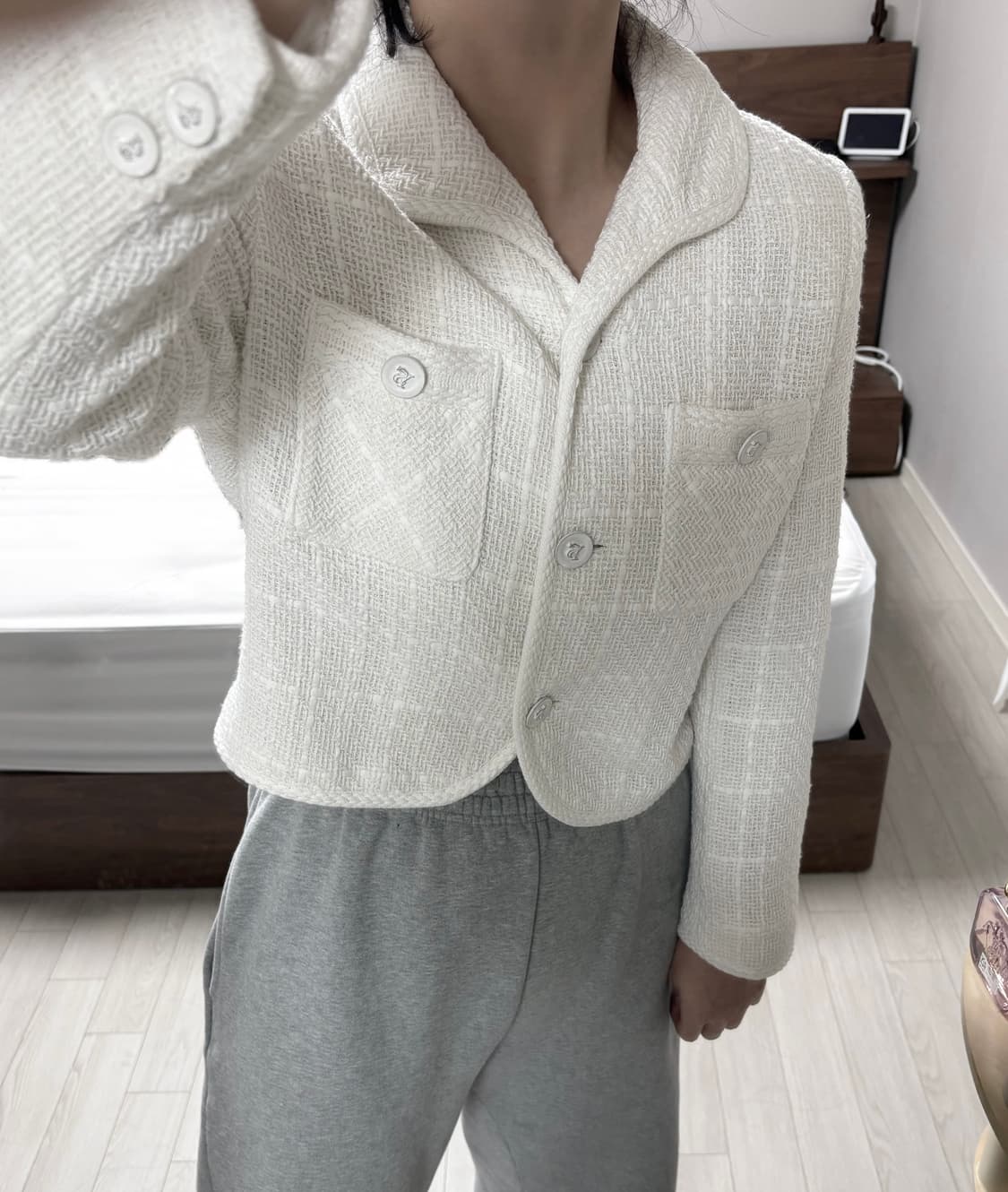 시슬리 트위드 크롭 자켓 상품이미지2