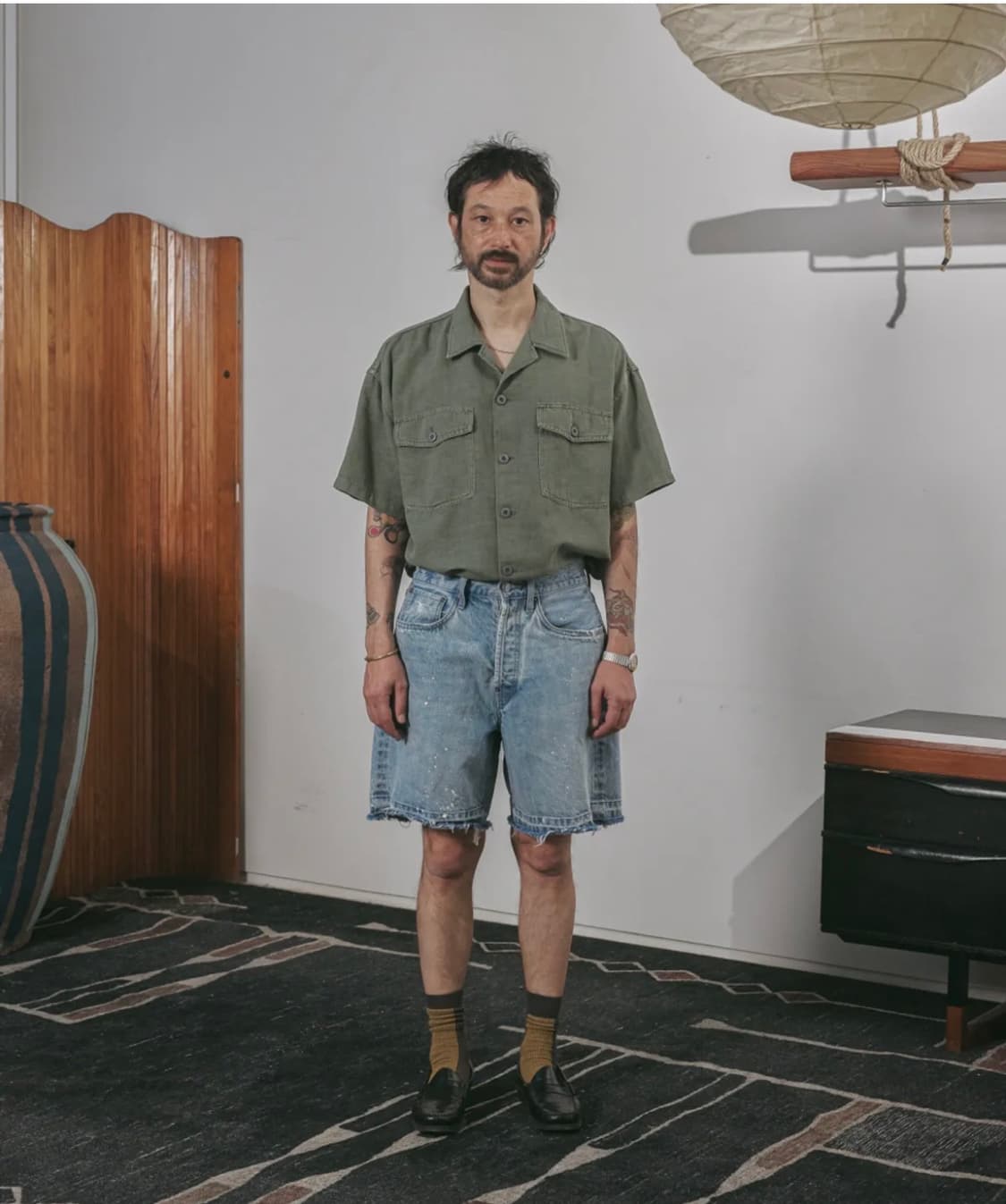 (4)비헤비어 데님 반바지 상품이미지1