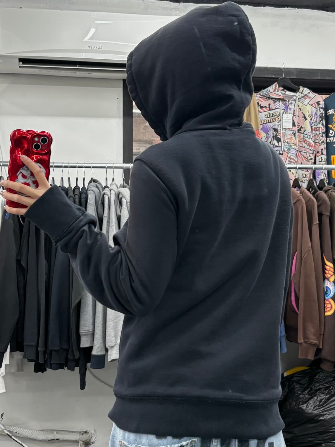 홀리스터 Y2K 네이비 후드집업 상품이미지5