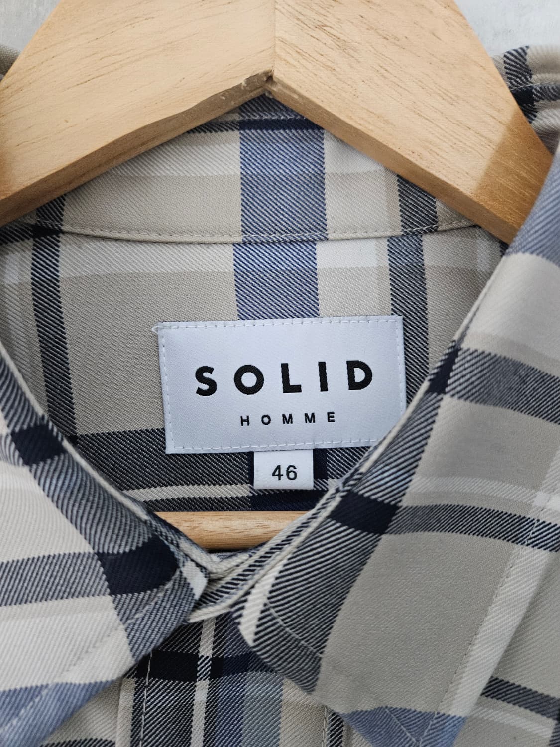 솔리드옴므 체크 셔츠 자켓 46 상품이미지3