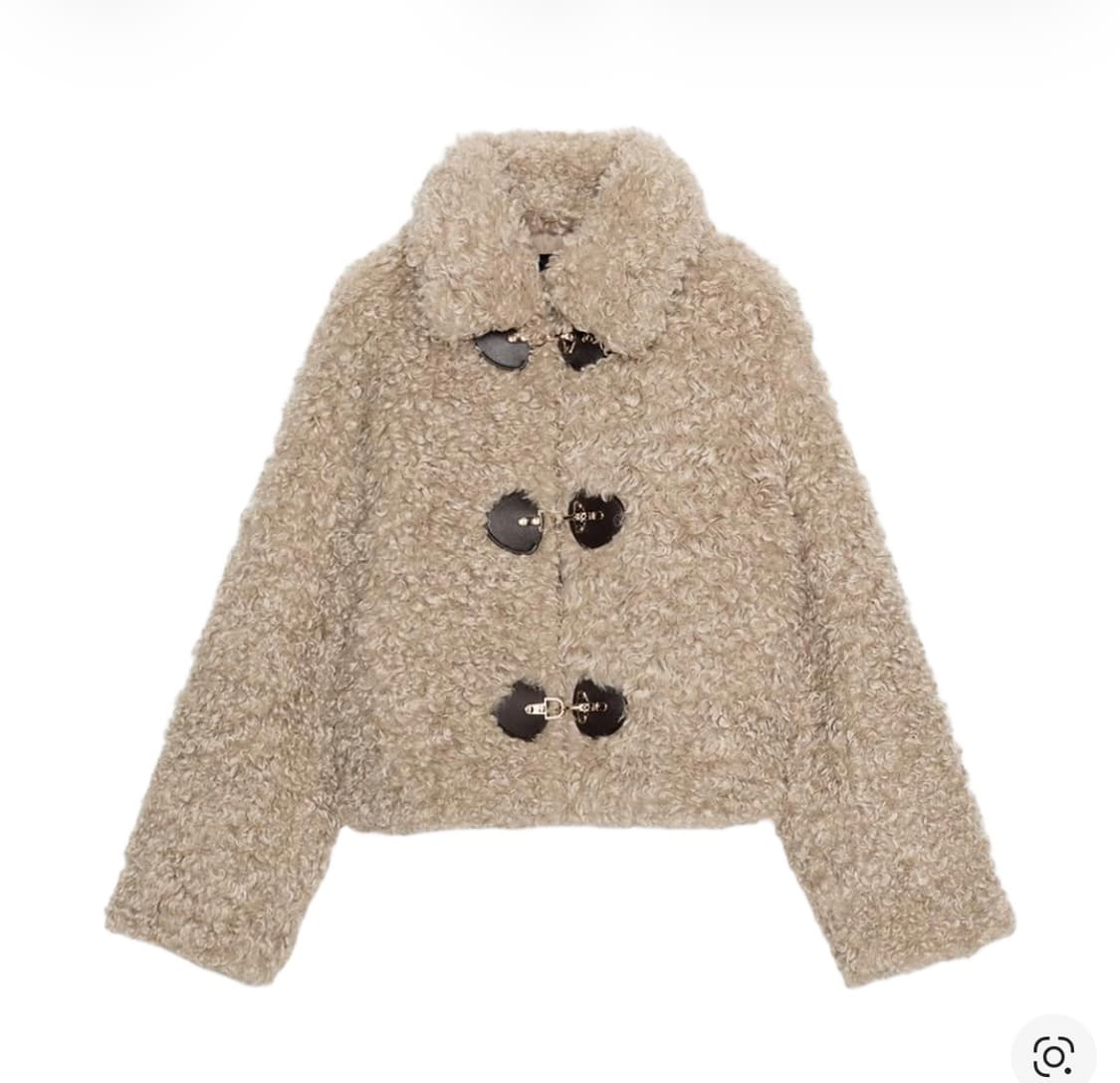 자라 페이크 퍼 토글 재킷 /뽀글이 퍼자켓 상품이미지2