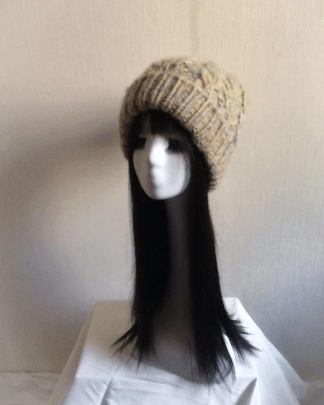 Pom cable pattern knit beanie 상품이미지2