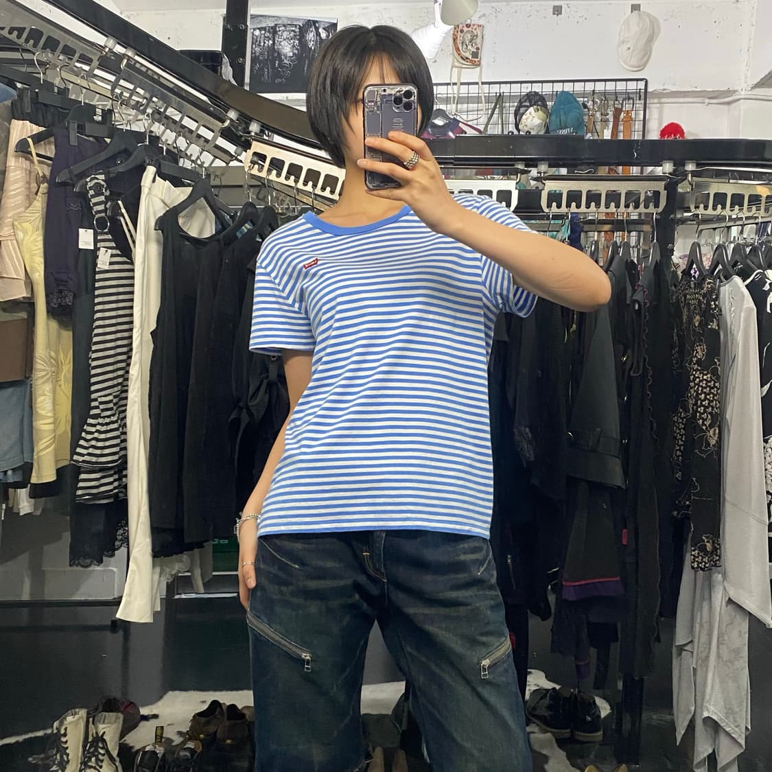 Levi’s 스포티 스카이블루 스트라이프 반팔 티셔츠 상품이미지7