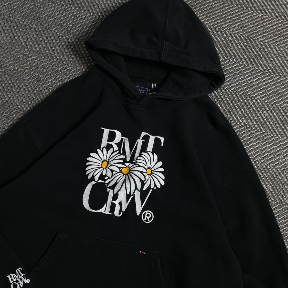 로맨틱크라운 옥스아이 데이지 박시핏 후드 티셔츠 o 4465 상품이미지4