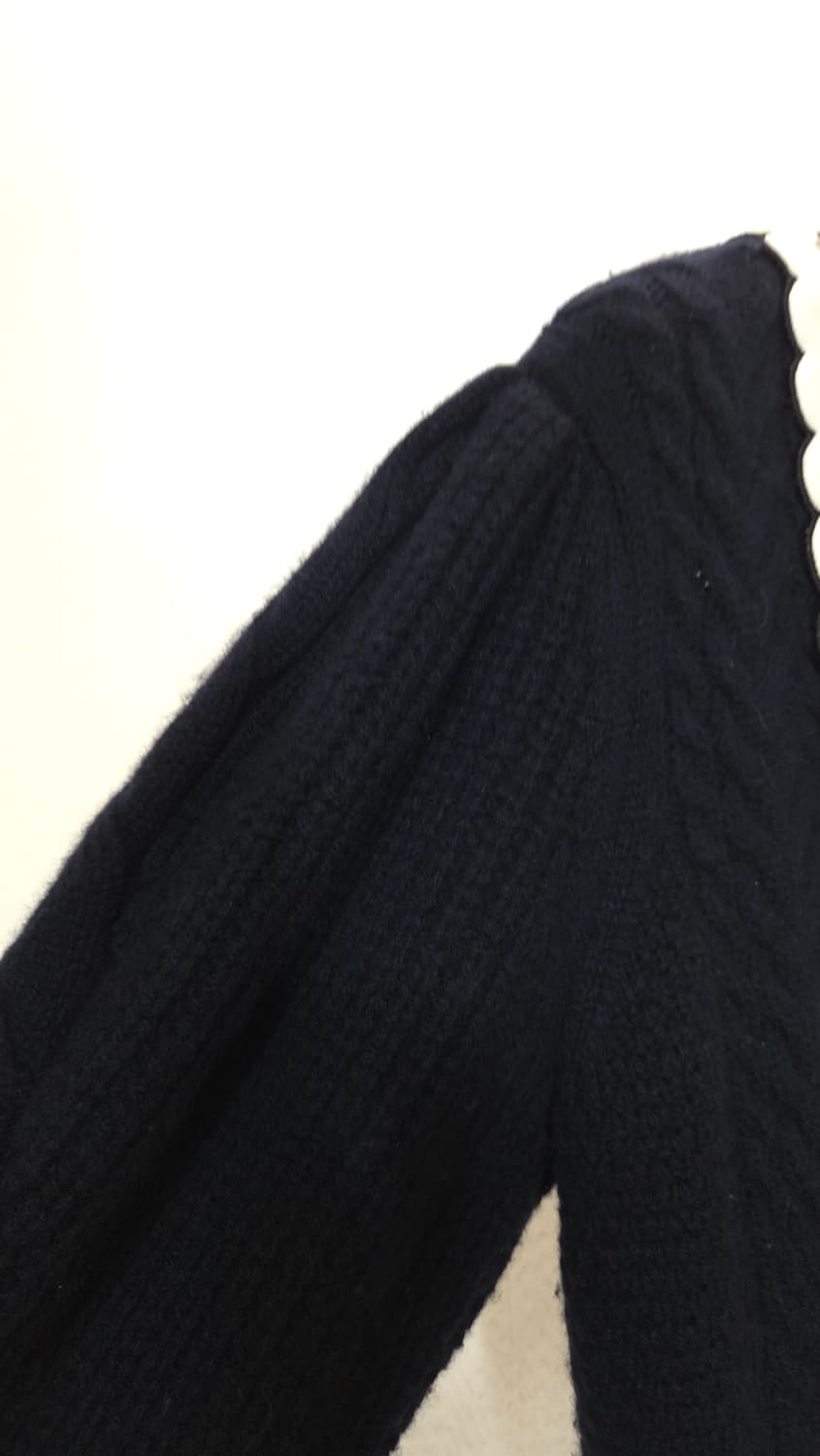 산드로 자수 카라 케이블 울 니트 가디건  1 사이즈 상품이미지5