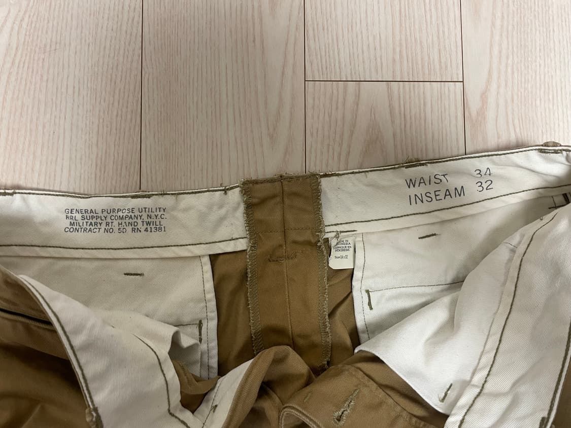 rrl 필드 치노 팬츠 34/32 상품이미지4