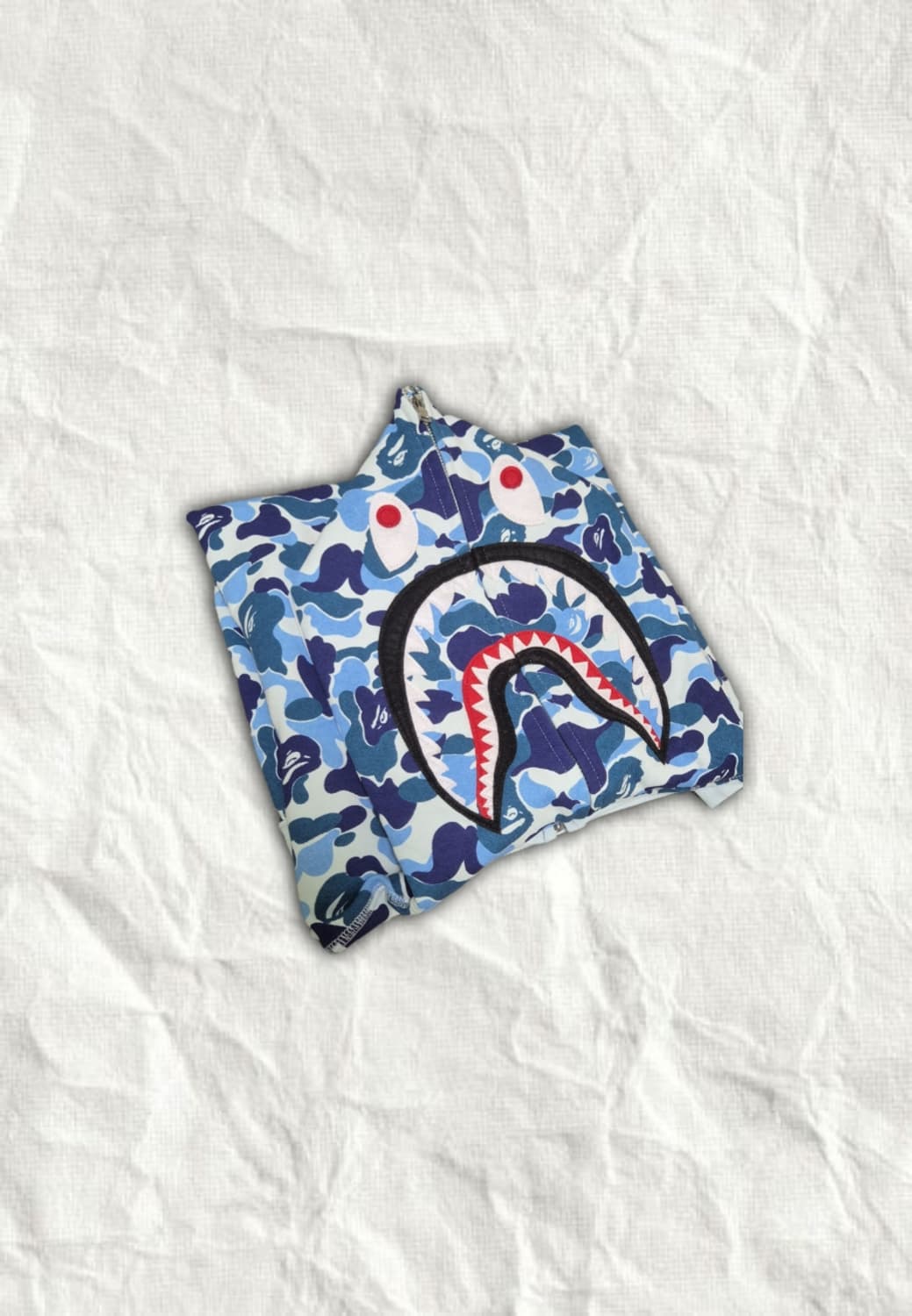 베이프 abc카모 샤크 후드집업 블루 상품이미지2