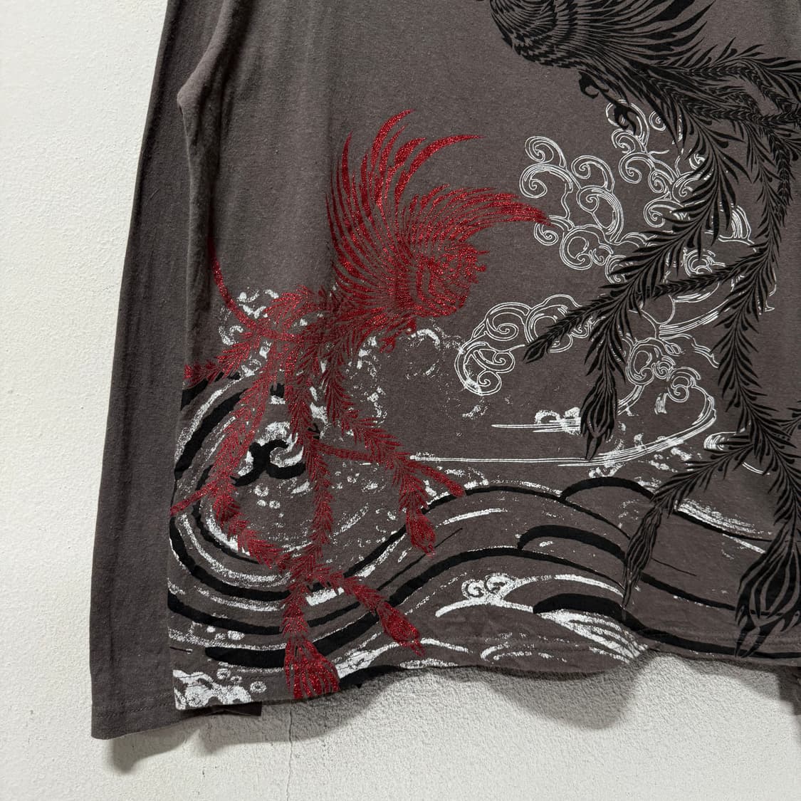 Bullet Noise 재패니즈 오리엔틀 봉황 프린팅 롱슬리브 티셔츠 상품이미지8