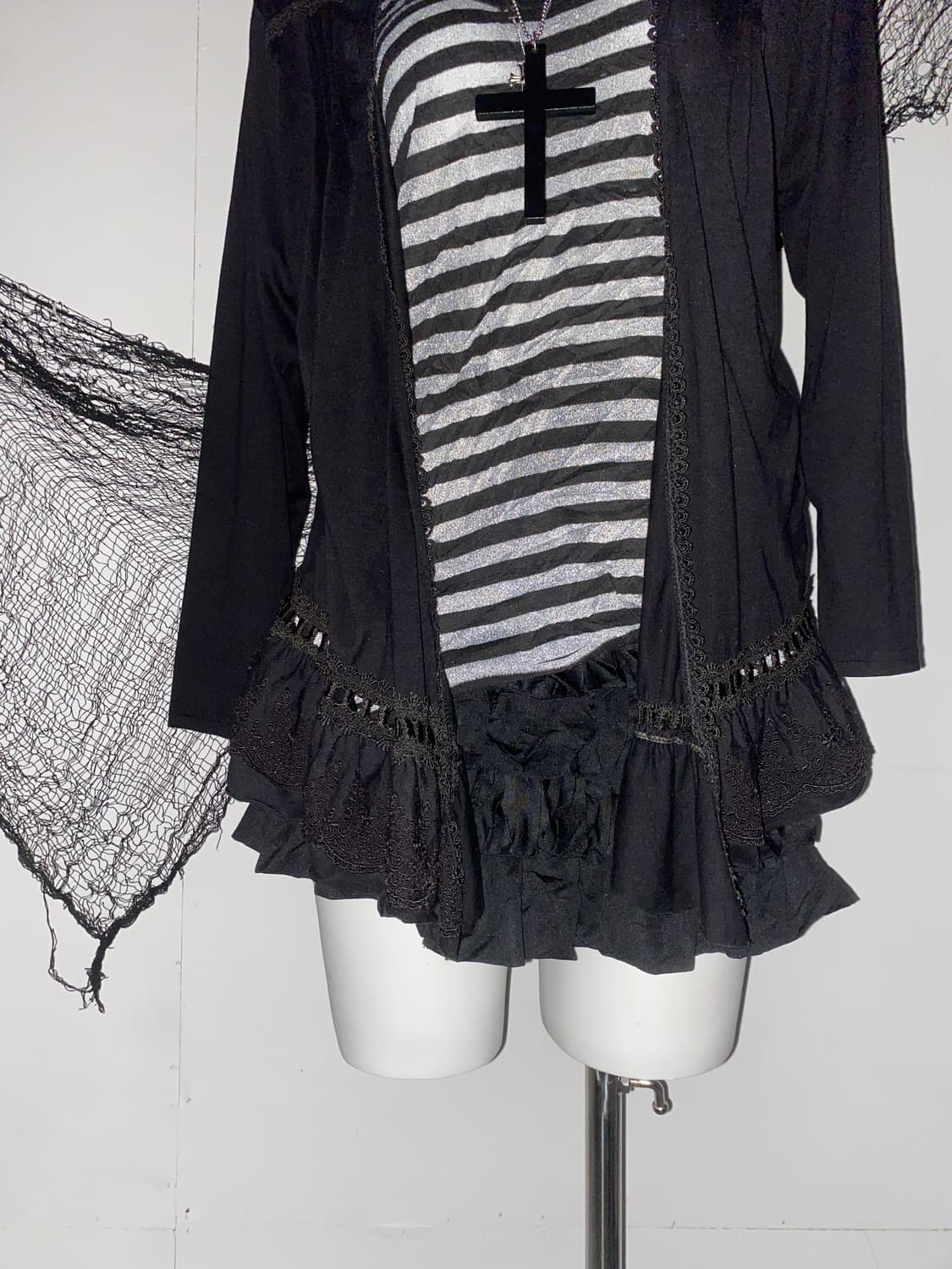 글리터 스트라이프 펑크 고딕 세트 ໒꒱ 상품이미지8