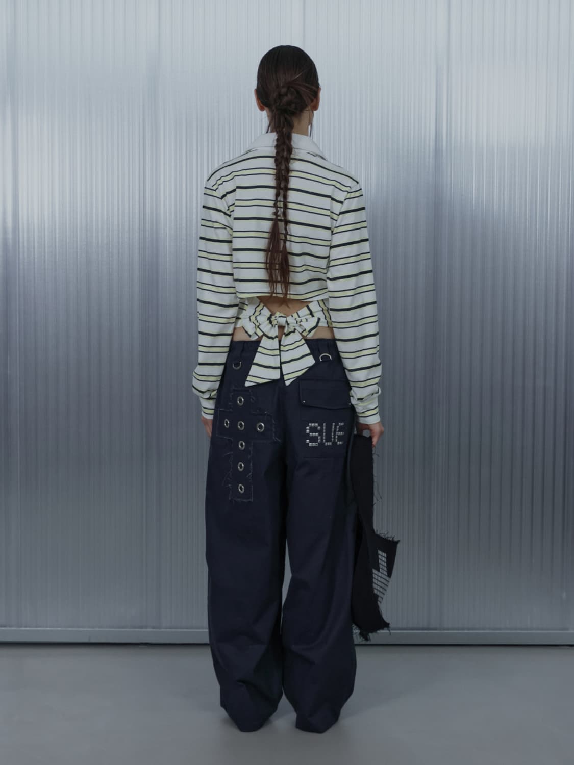 셋업이엑스이 CROSS MULTI CARGO PANTS NAVY 상품이미지1